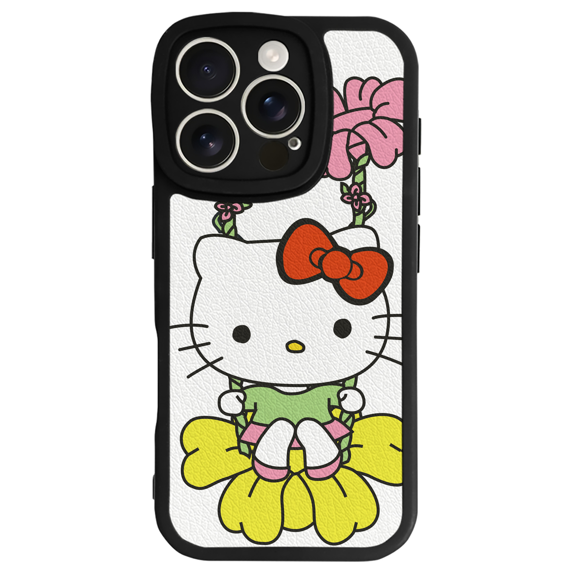 （画像用） Hello Kitty ハローキティ 【iPhone 16シリーズ対応】シリコンスマホケース（レザー調） 材質：シリコン